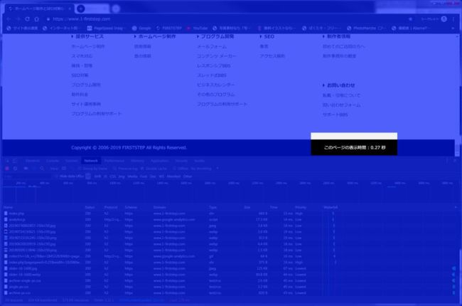 ページの表示速度