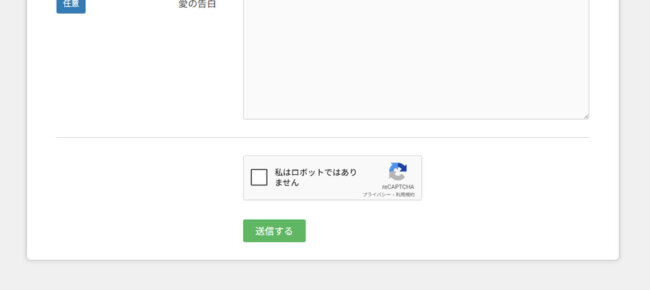 reCAPCHAのチェックボックス